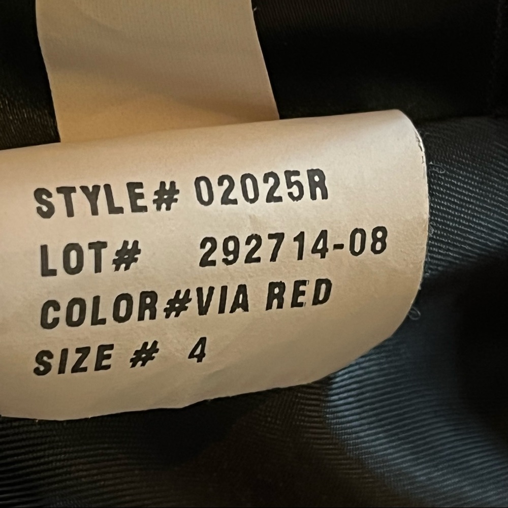 Via Spiga Red Wool + Black Faux Leather Posh Peatcoat - Picture 16 of 16